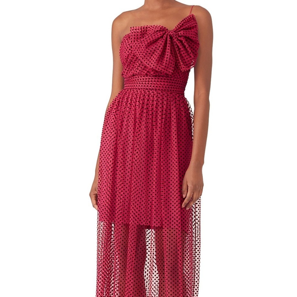 ML Monique Lhuillier Polka Dot Fantasy Dress